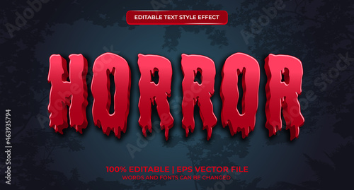 Horror editable text effect. Blood text style