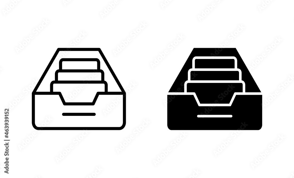 Archive folders icon set. Document vector icon. Archive storage icon. Archive folders icon set. Document vector icon. Archive storage icon.