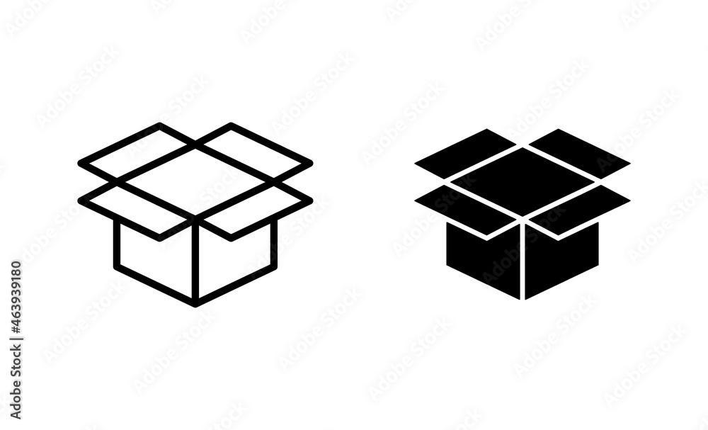 Box icons set. box sign and symbol, parcel, package Box icons set. box sign and symbol, parcel, package