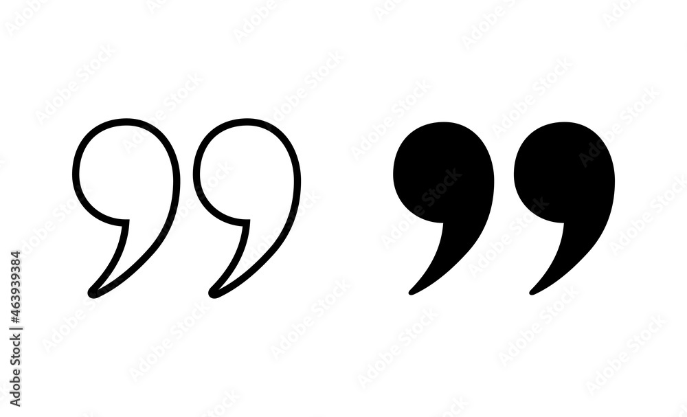 Quote icons set. Quotation mark sign and symbol Quote icons set. Quotation mark sign and symbol