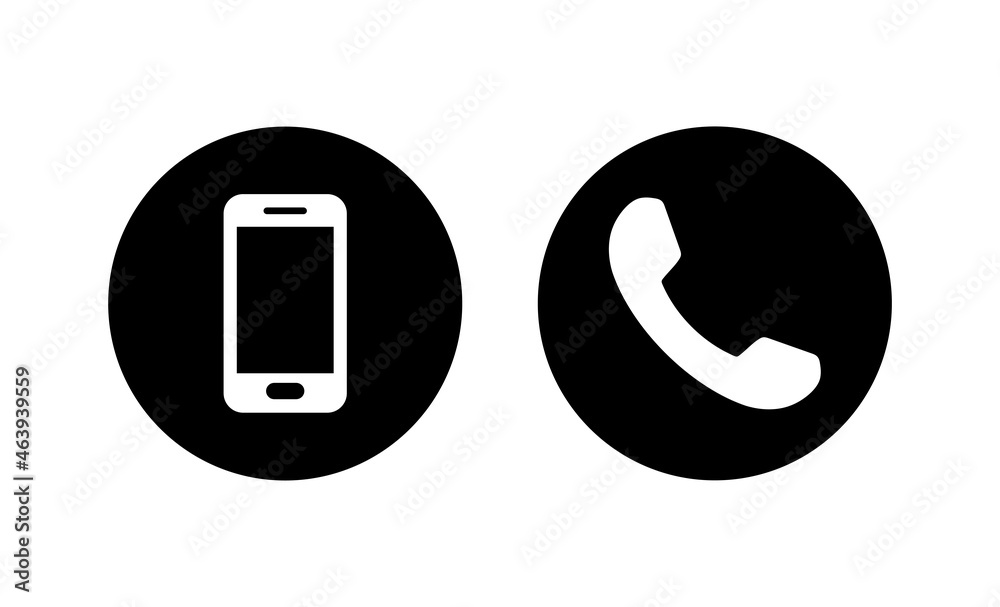 Phone icons set. Call sign and symbol. telephone symbol Stock Vector ...