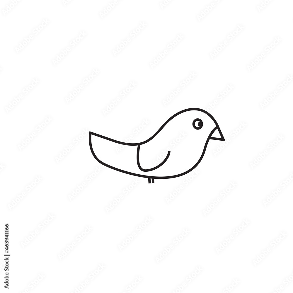 Bird icon isolated on white background. Trendy bird icon in flat style. Template for app, ui and logo, vector illustration Bird icon isolated on white background. Trendy bird icon in flat style. Template for app, ui and logo, vector illustration