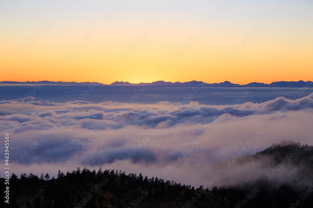 sunrise over the mountains