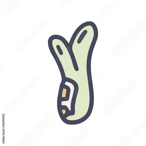 clitoral vibrator color vector doodle simple icon