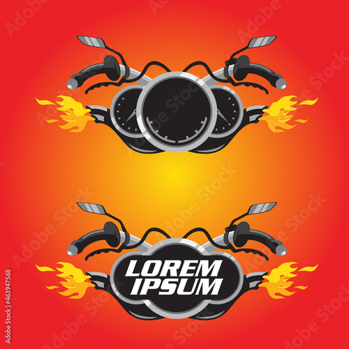 Motorcycle or bike dashboard vector format for banner, infographic, design element or any other purpose.