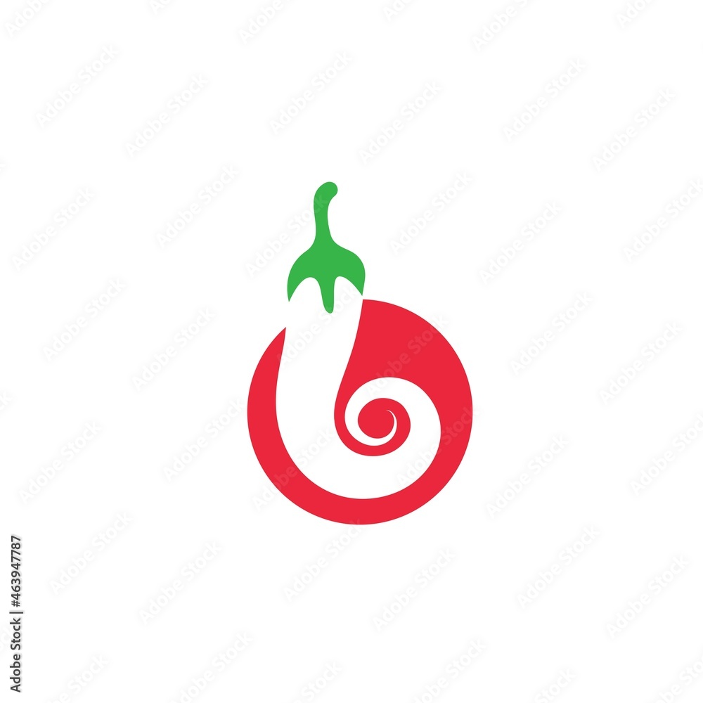 Fototapeta premium Chili icon vector illustration design