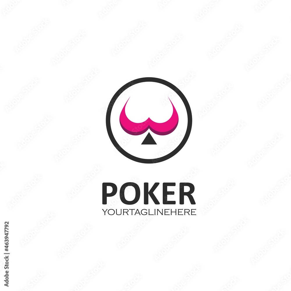 Obraz premium poker club card game icon vector illustration design template