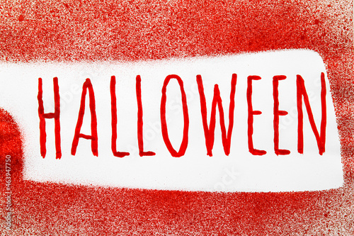 Word HALLOWEEN and silhouet...