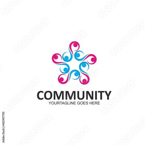 the character of community network and social people icon design