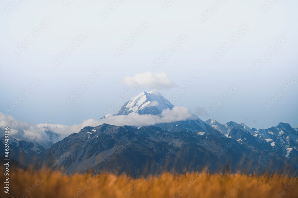 Beautiful view of Mount Cook, New Zealand - obrazy, fototapety, plakaty 