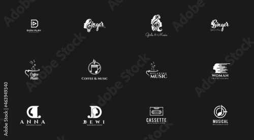 ultimate logo collection for music logo , application, choir, record, cassette, old, modern