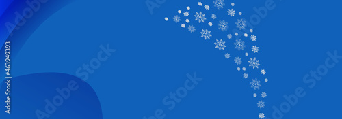 Blue snowflake banner background