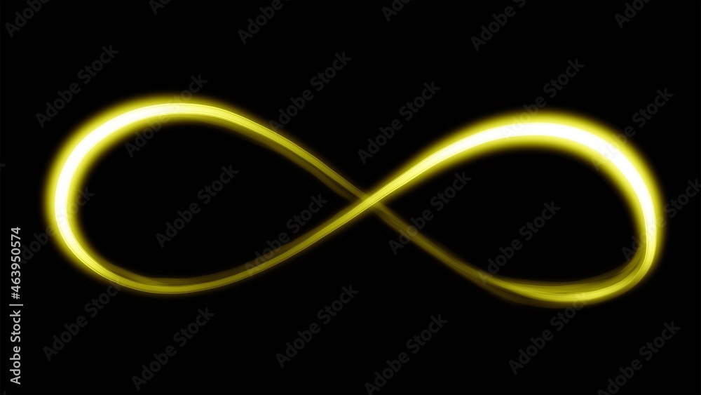 Yellow light streak in black background Yellow light streak in black background