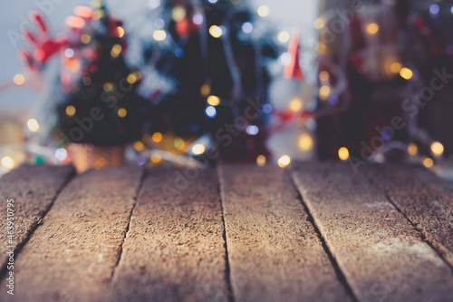 Wood with Christmas background