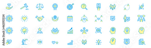 Set of core values icons vector