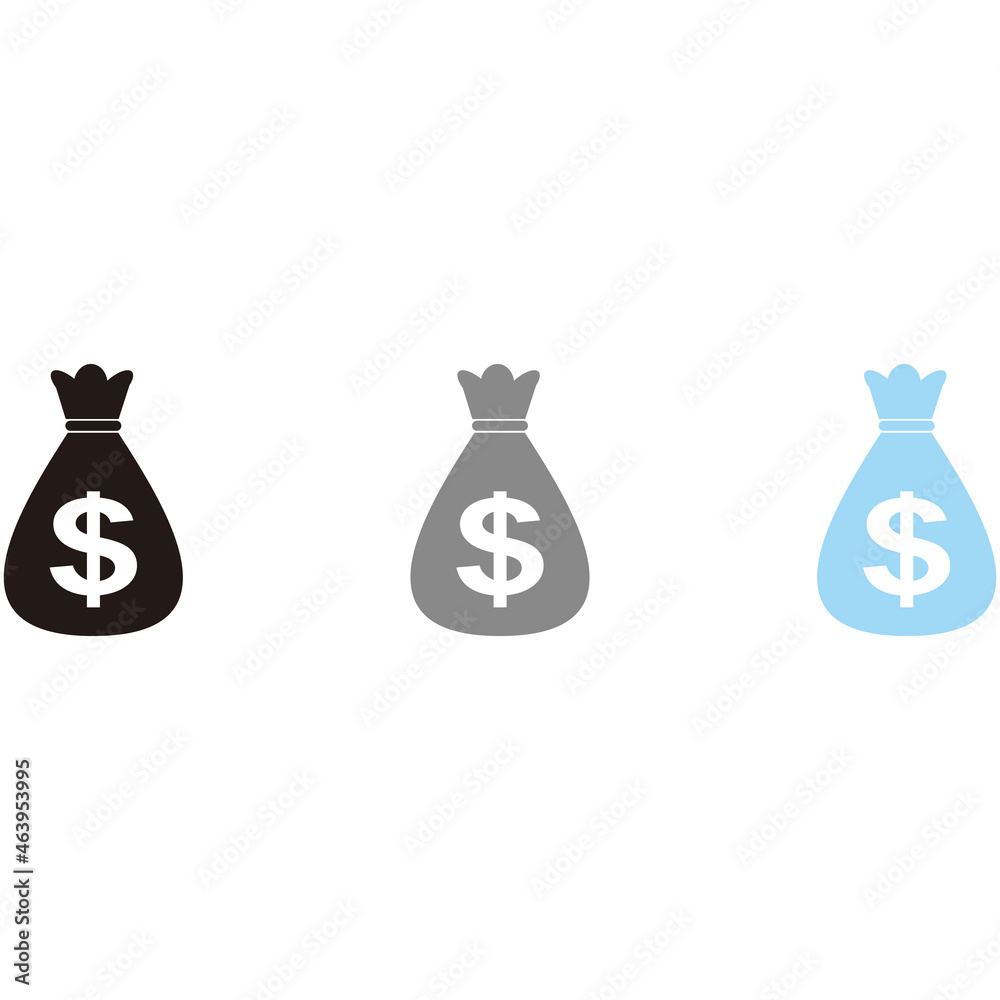 Dollar USD currency symbol. Money bag icon Dollar USD currency symbol. Money bag icon