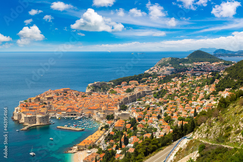 Aerial view of old city Dubrovnik