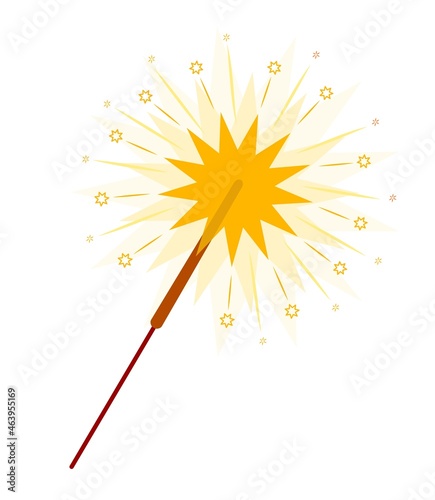 Christmas cartoons clip art. Christmas sparkler clipart vector illustration