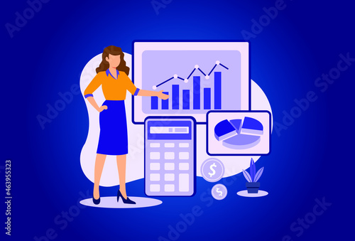 Financial Management system illustration exclusive design inspiration