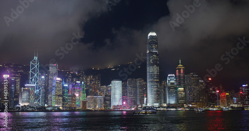 Wallpaper Mural Hong Kong city at night Torontodigital.ca