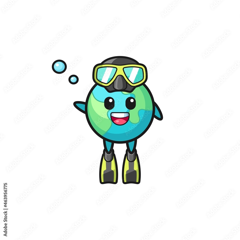 the earth diver cartoon character