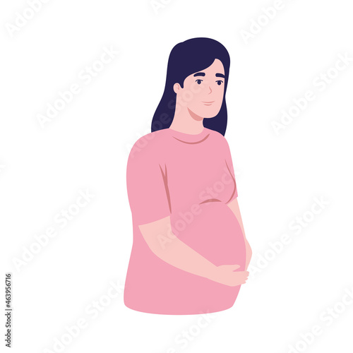 pregnant woman smiling