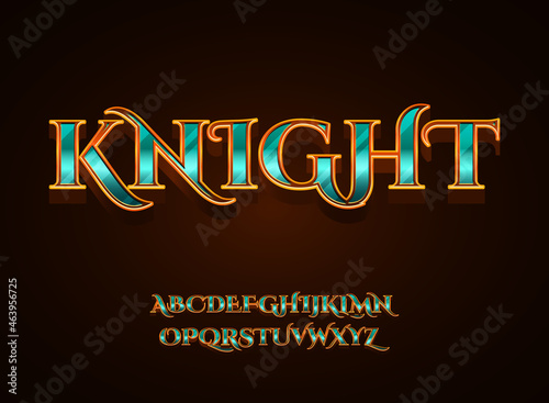 fantasy knight logo rpg medieval game text effect