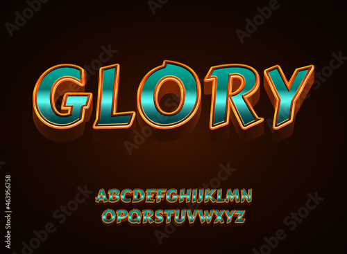 fantasy rpg glory medieval game title text effect