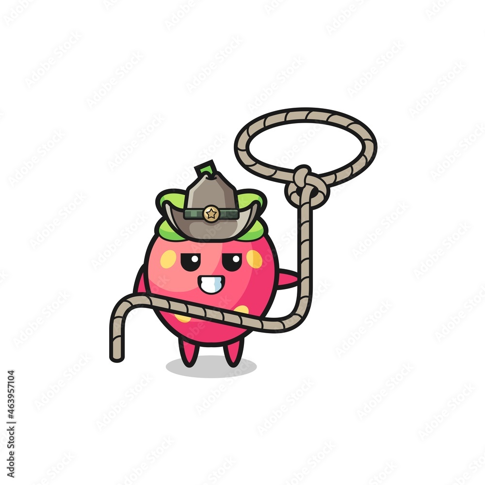 the strawberry cowboy with lasso rope the strawberry cowboy with lasso rope