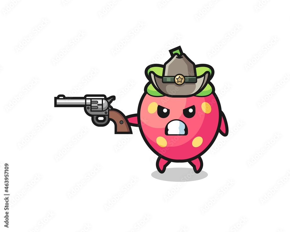 the strawberry cowboy shooting with a gun the strawberry cowboy shooting with a gun