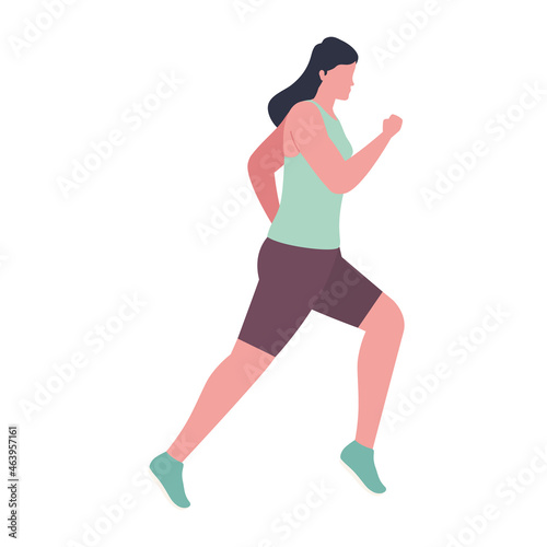 woman running in marathon