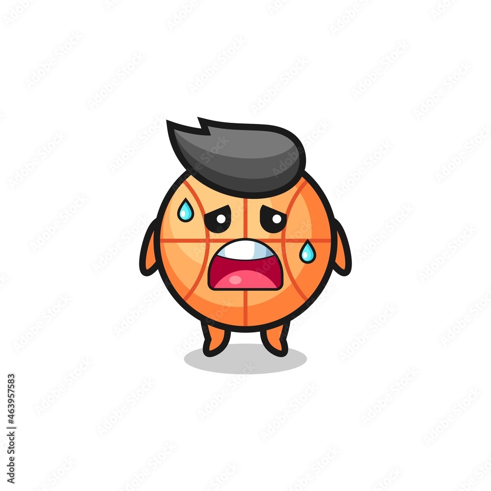 Obraz premium the fatigue cartoon of basketball