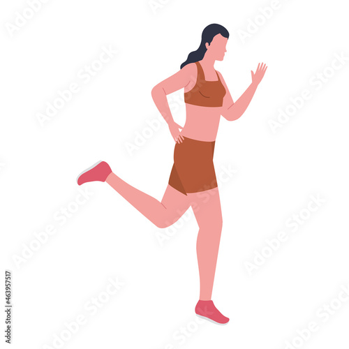 sport woman in marathon
