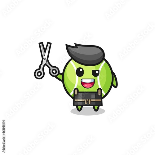 tennis character as barbershop mascot