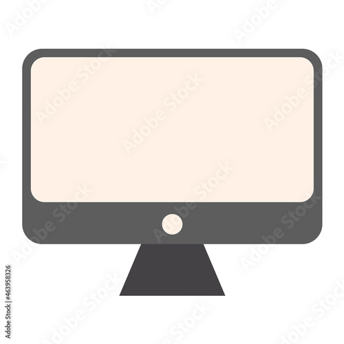 Minimalist Blank Monitor - Amazing editable vector illustration of a computers monitor suitable for design assets, decoration, clip art, animation, apps, mockup, website and illustration in general