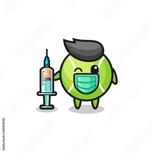 tennis mascot as vaccinator