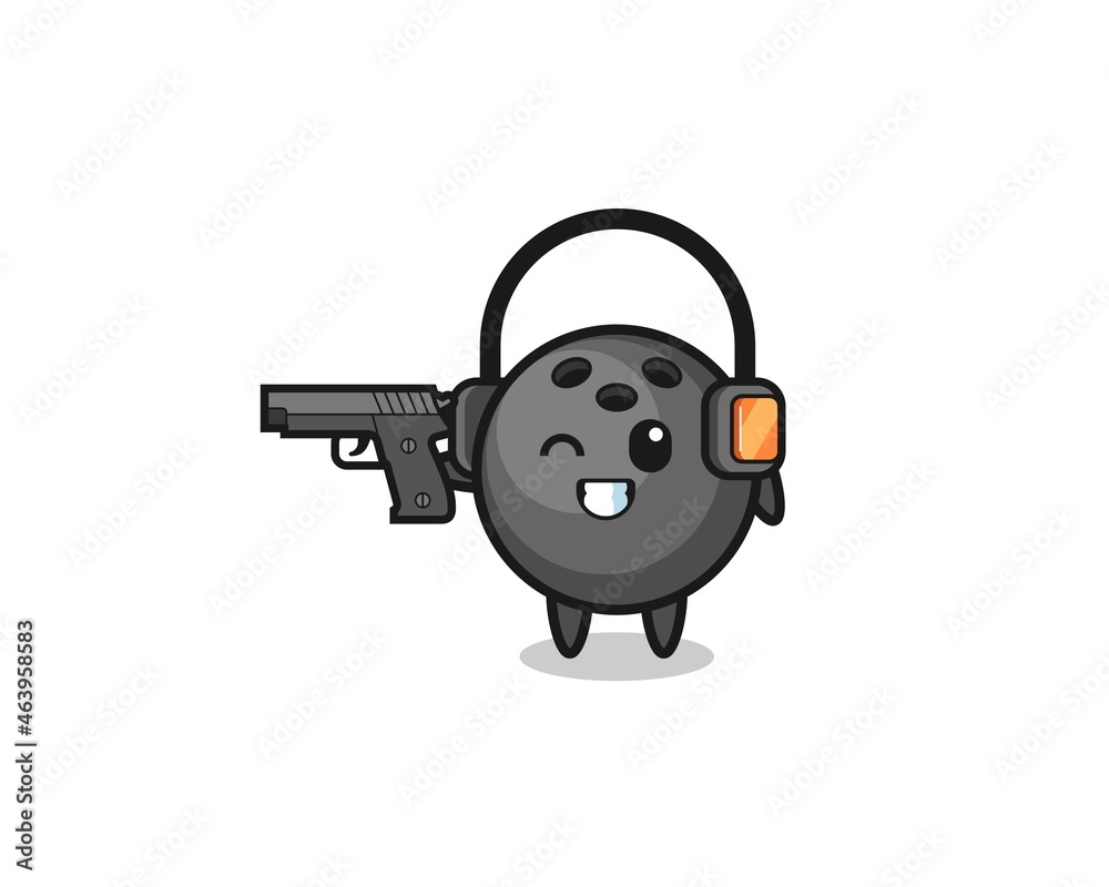 illustration of bowling cartoon doing shooting range illustration of bowling cartoon doing shooting range