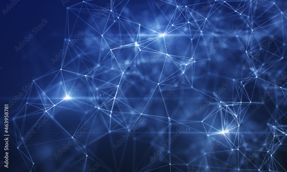Abstract technology geometric polygonal mesh lines background. Plexus line connect line background. Illustration technology.