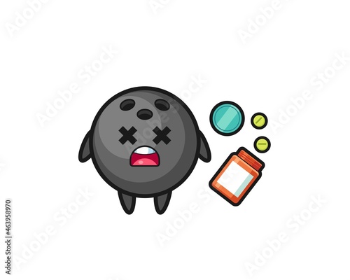 illustration of overdose bowling character