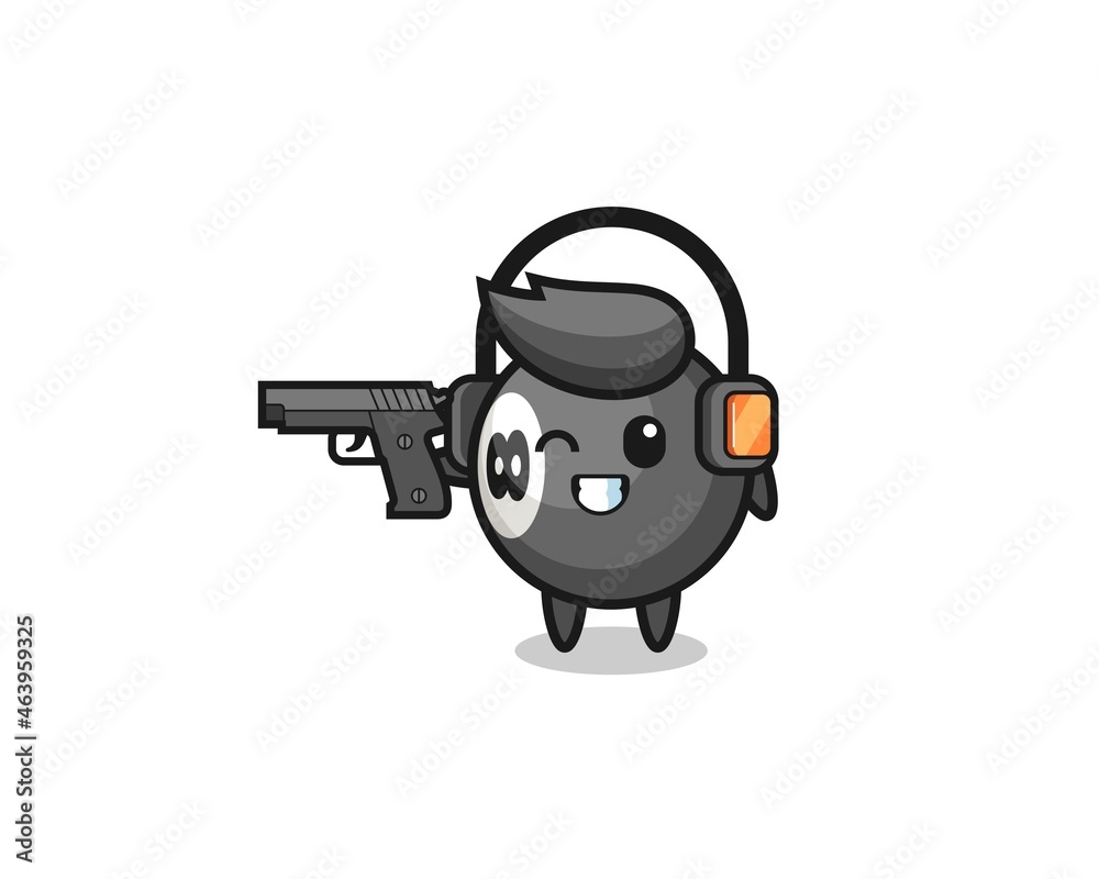 illustration of billiard cartoon doing shooting range illustration of billiard cartoon doing shooting range