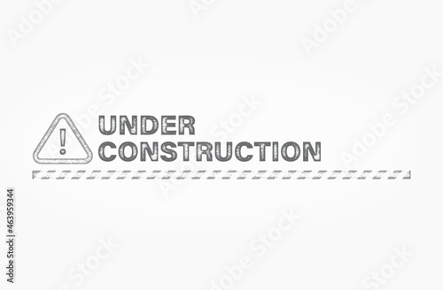 under construction: coming soon page.
vintage style construction site banner