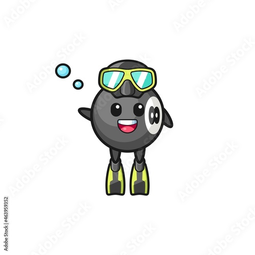 the billiard diver cartoon character