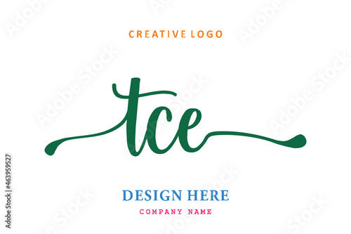 TCE lettering logo is simple, easy to understand and authoritative