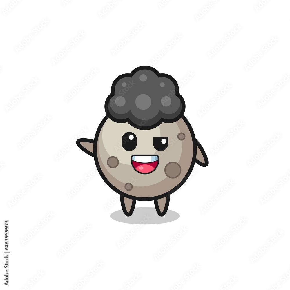 moon character as the afro boy moon character as the afro boy
