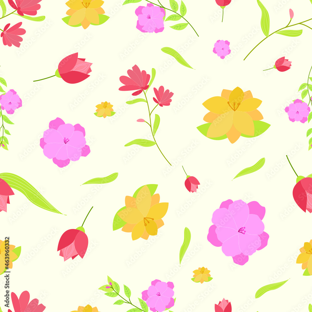seamless pattern with flowers element