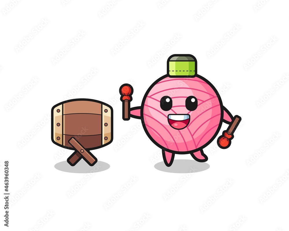 yarn ball muslim cartoon is beating the bedug yarn ball muslim cartoon is beating the bedug