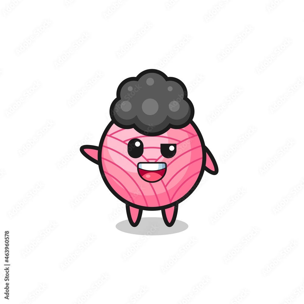 yarn ball character as the afro boy yarn ball character as the afro boy