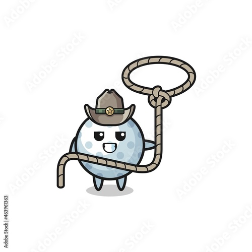 the golf cowboy with lasso rope