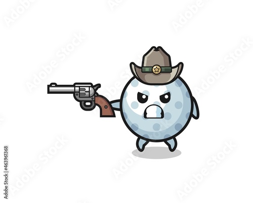 the golf cowboy shooting with a gun