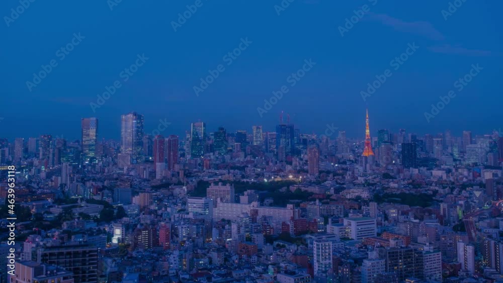 東京の夜景　タイムラプス